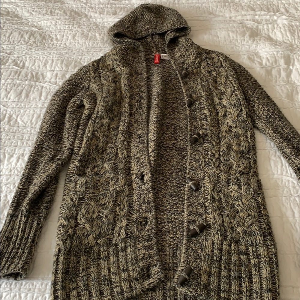 H&M toggle sweater with hood